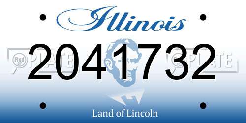 2041732 Illinois License Plate