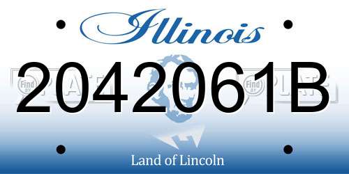 2042061B Illinois License Plate
