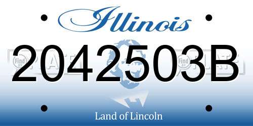 2042503B Illinois License Plate