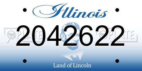2042622 Illinois License Plate