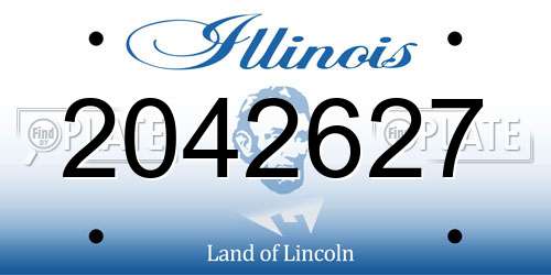 2042627 Illinois License Plate