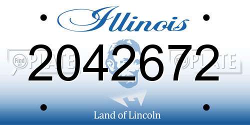 2042672 Illinois License Plate