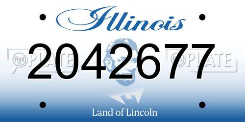 2042677 Illinois License Plate