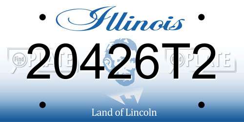 20426T2 Illinois License Plate