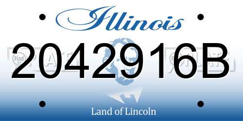 2042916B Illinois License Plate
