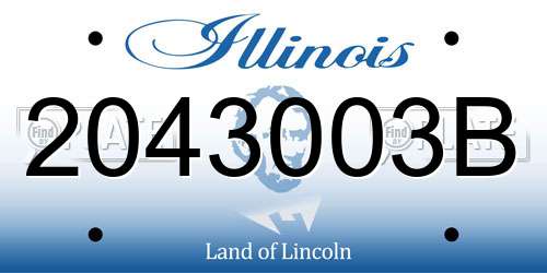 2043003B Illinois License Plate