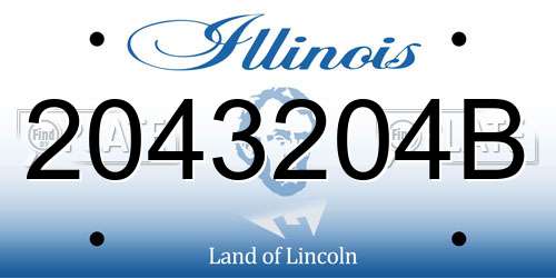 2043204B Illinois License Plate