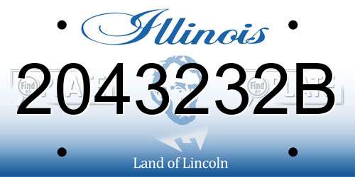 2043232B Illinois License Plate