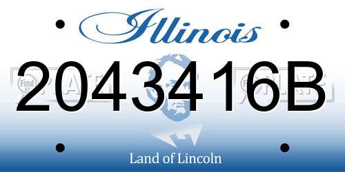 2043416B Illinois License Plate