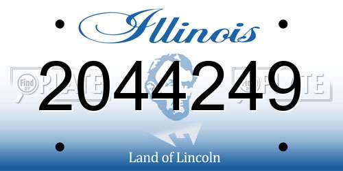 2044249 Illinois License Plate