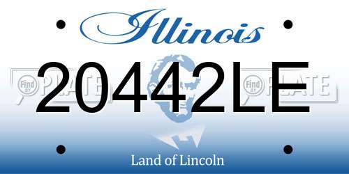 20442LE Illinois License Plate