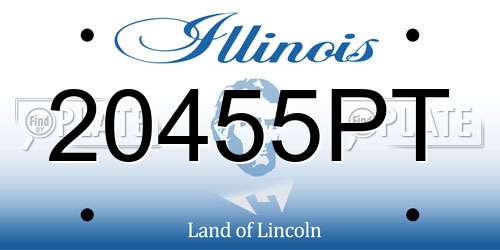 20455PT Illinois License Plate