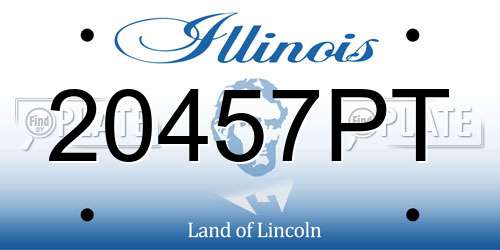 20457PT Illinois License Plate