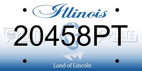 20458PT Illinois License Plate