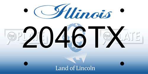 2046TX Illinois License Plate