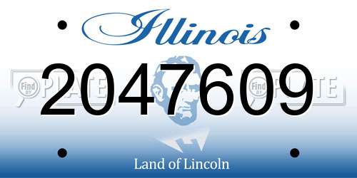 2047609 Illinois License Plate