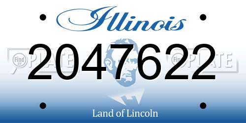 2047622 Illinois License Plate