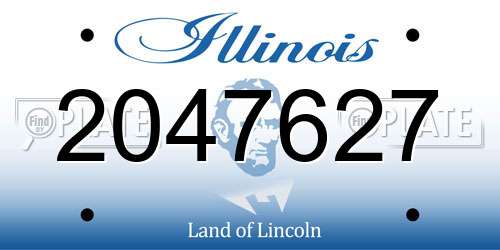 2047627 Illinois License Plate