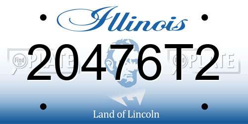 20476T2 Illinois License Plate