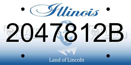2047812B Illinois License Plate