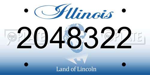 2048322 Illinois License Plate