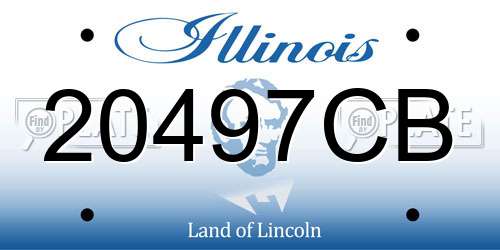 20497CB Illinois License Plate
