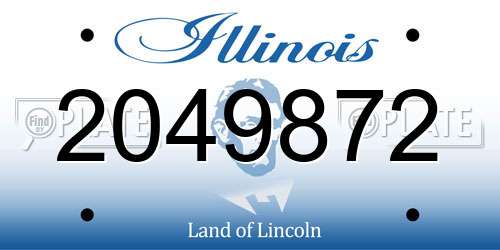 2049872 Illinois License Plate