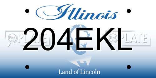 204EKL Illinois License Plate