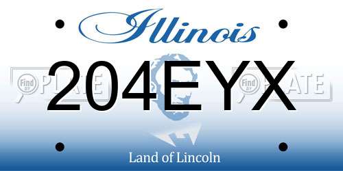 204EYX Illinois License Plate