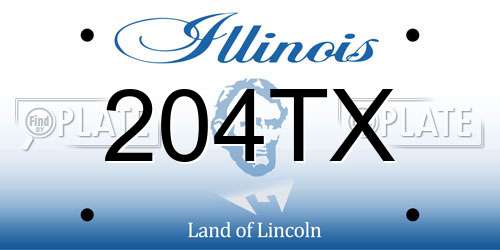 204TX Illinois License Plate