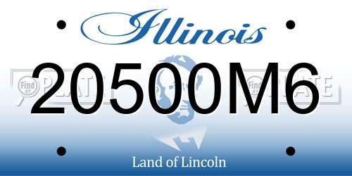 20500M6 Illinois License Plate