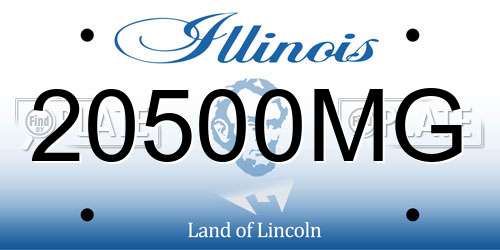 20500MG Illinois License Plate