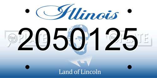 2050125 Illinois License Plate
