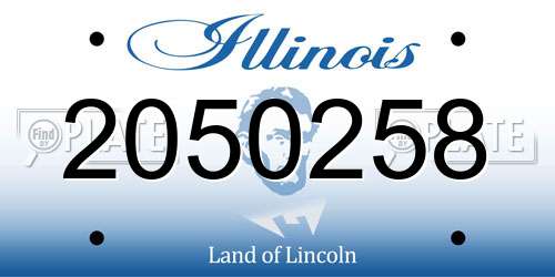 2050258 Illinois License Plate