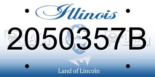 2050357B Illinois License Plate
