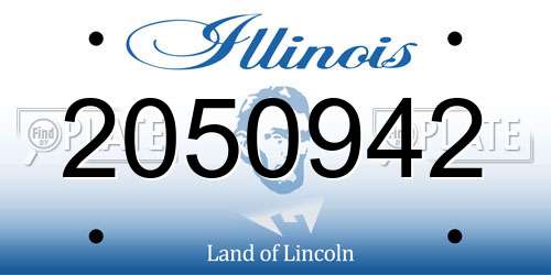 2050942 Illinois License Plate