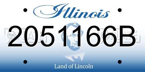 2051166B Illinois License Plate