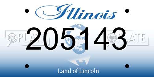 205143 Illinois License Plate