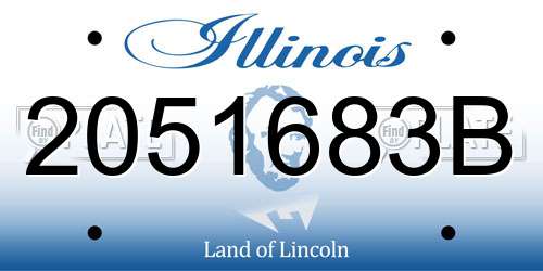 2051683B Illinois License Plate