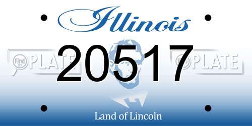 20517 Illinois License Plate