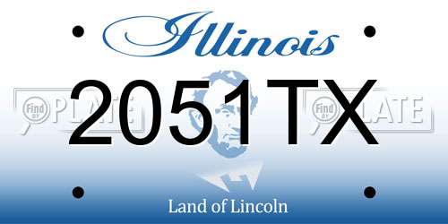 2051TX Illinois License Plate