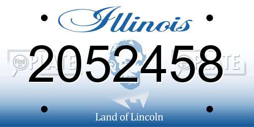 2052458 Illinois License Plate