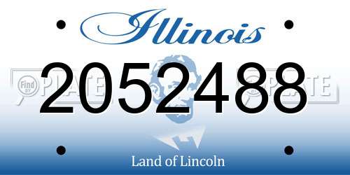 2052488 Illinois License Plate