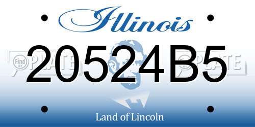 20524B5 Illinois License Plate