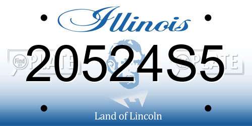 20524S5 Illinois License Plate