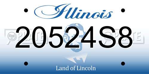 20524S8 Illinois License Plate