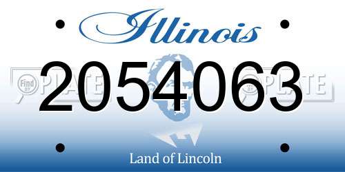 2054063 Illinois License Plate