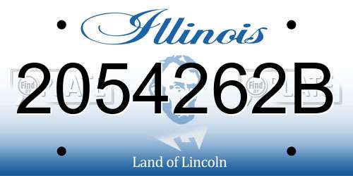 2054262B Illinois License Plate