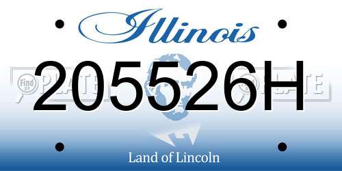 205526H Illinois License Plate