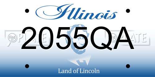 2055QA Illinois License Plate